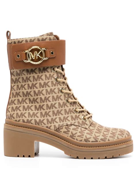 michael kors boots brown leather|michael kors ankle boots women.